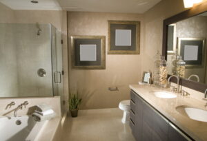 Nice bright bathroom after remodel.